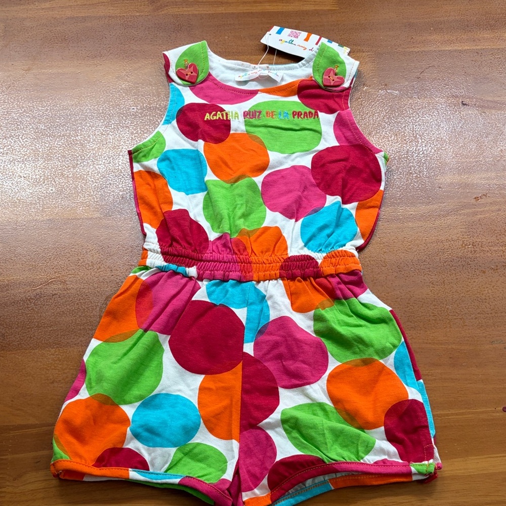 Agatha Ruiz De La Prada Multicolor Polka Dot Romper